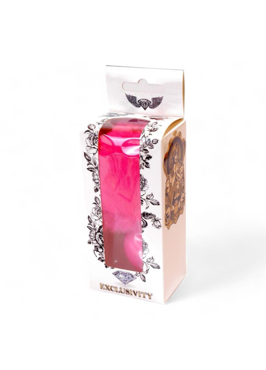 Анальная пробка для начинающих силикон заячий хвостик бубон розового цвета Анальныйхвост ToyFa (317748201)