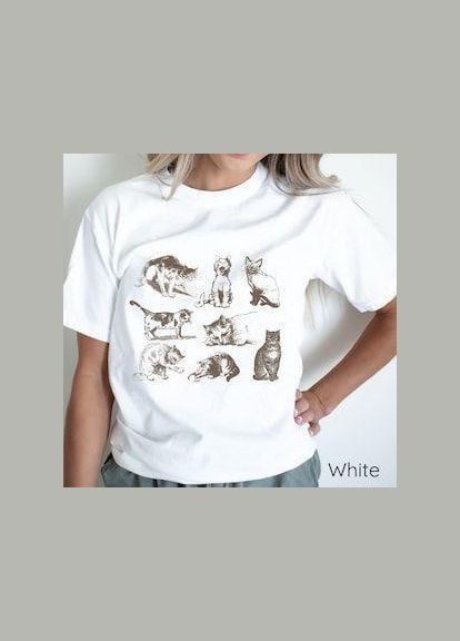 Футболка жіноча з принтом 48 Біла 2664088728 No Brand - (341249640)