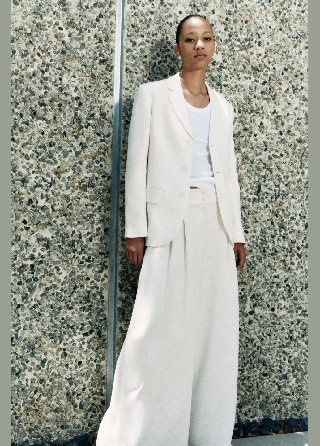 Приталений блейзер zw collection із змішаної лляної тканини Zara (318416503)