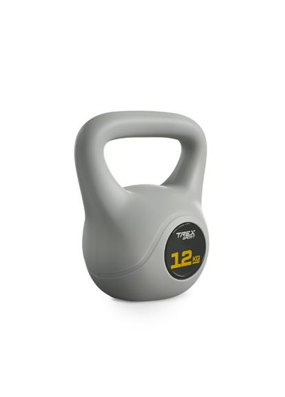 Гиря виниловая 12кг TX-012CKB серый TREX Sport (323136224)