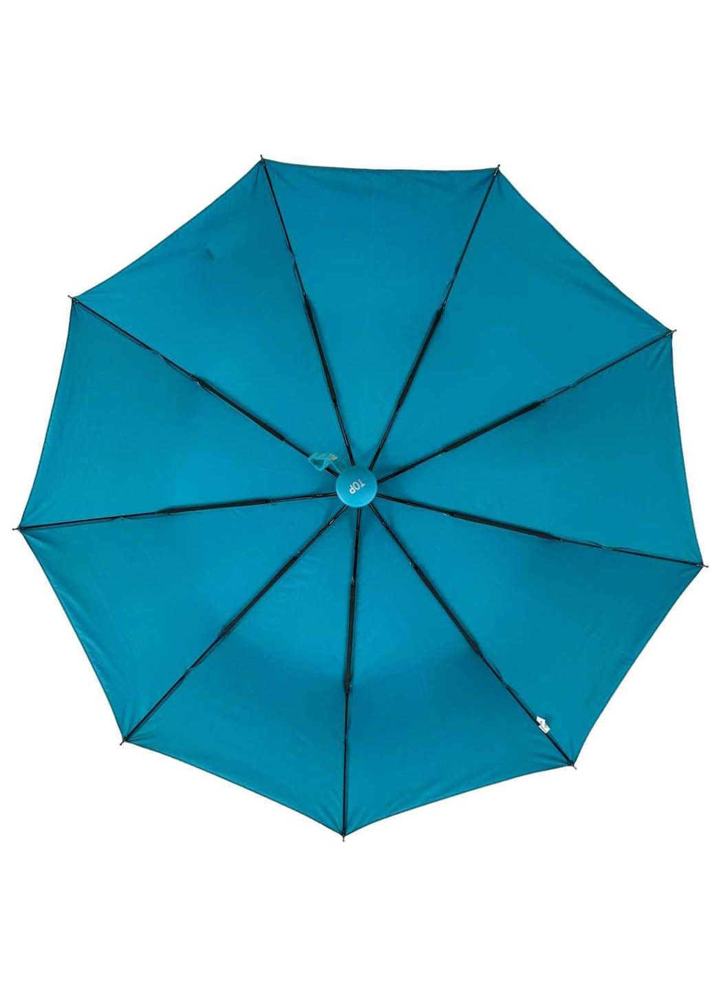 Женский однотонный зонт полуавтомат на 9 спиц Toprain (289977384)