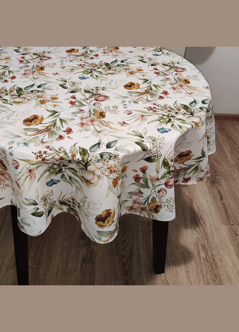 Скатерть с водоотталкивающей пропиткой на овальный стол в "Удивительный букет" 160, 300 Maystat (340673021)