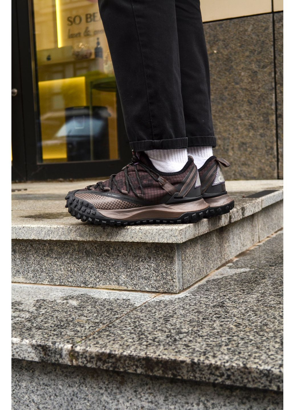 Комбіновані кросівки чоловічі nike acg mountain fly найк асж маунс флай демісезон No Brand