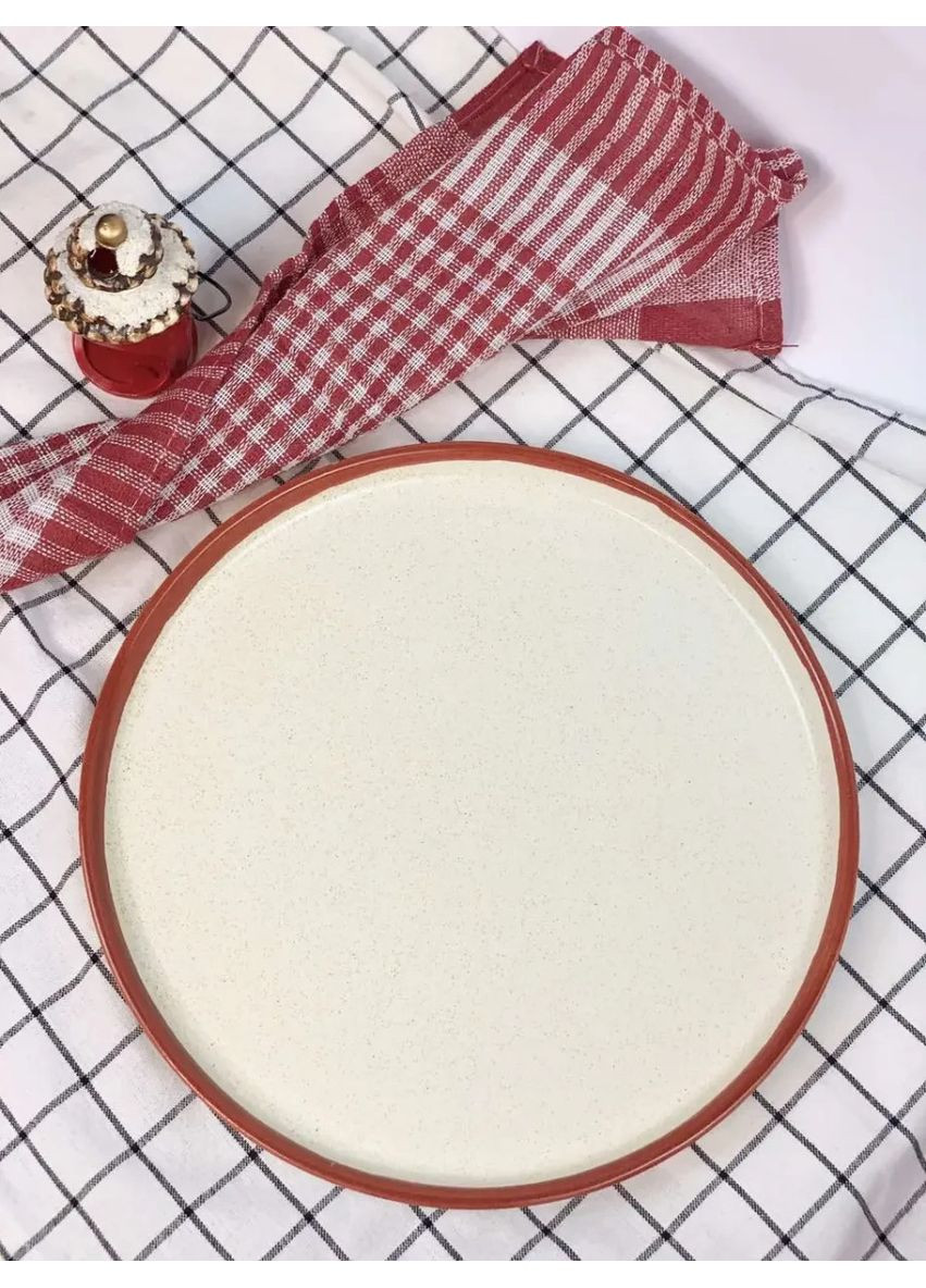 Тарелка с бортиком Декор Керамика Cappuccino Red КР-290 29 см Декор Кераміка (368762054)