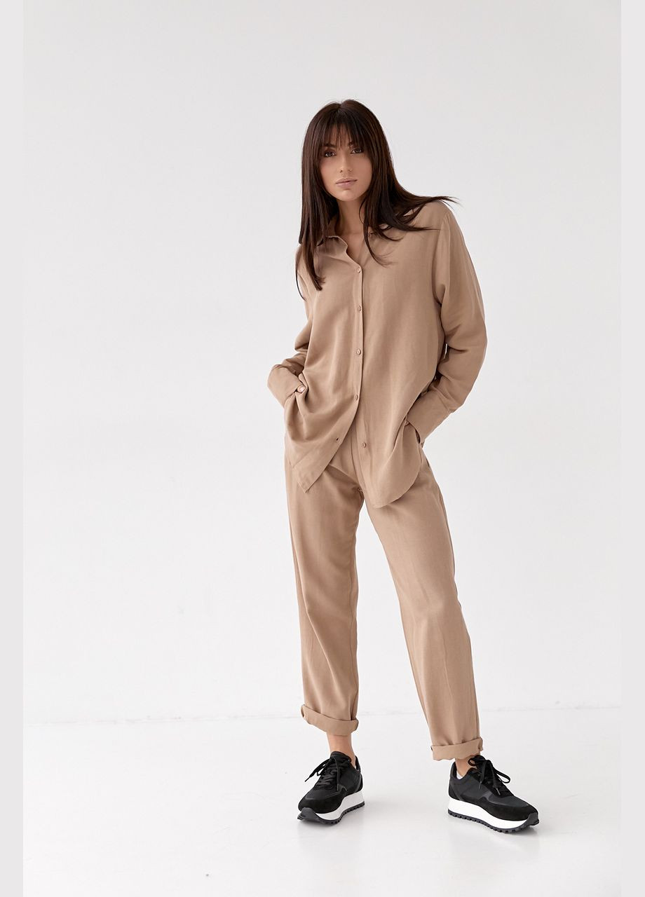 Жіночий костюм зі штанами та сорочкою Liton (296658575)