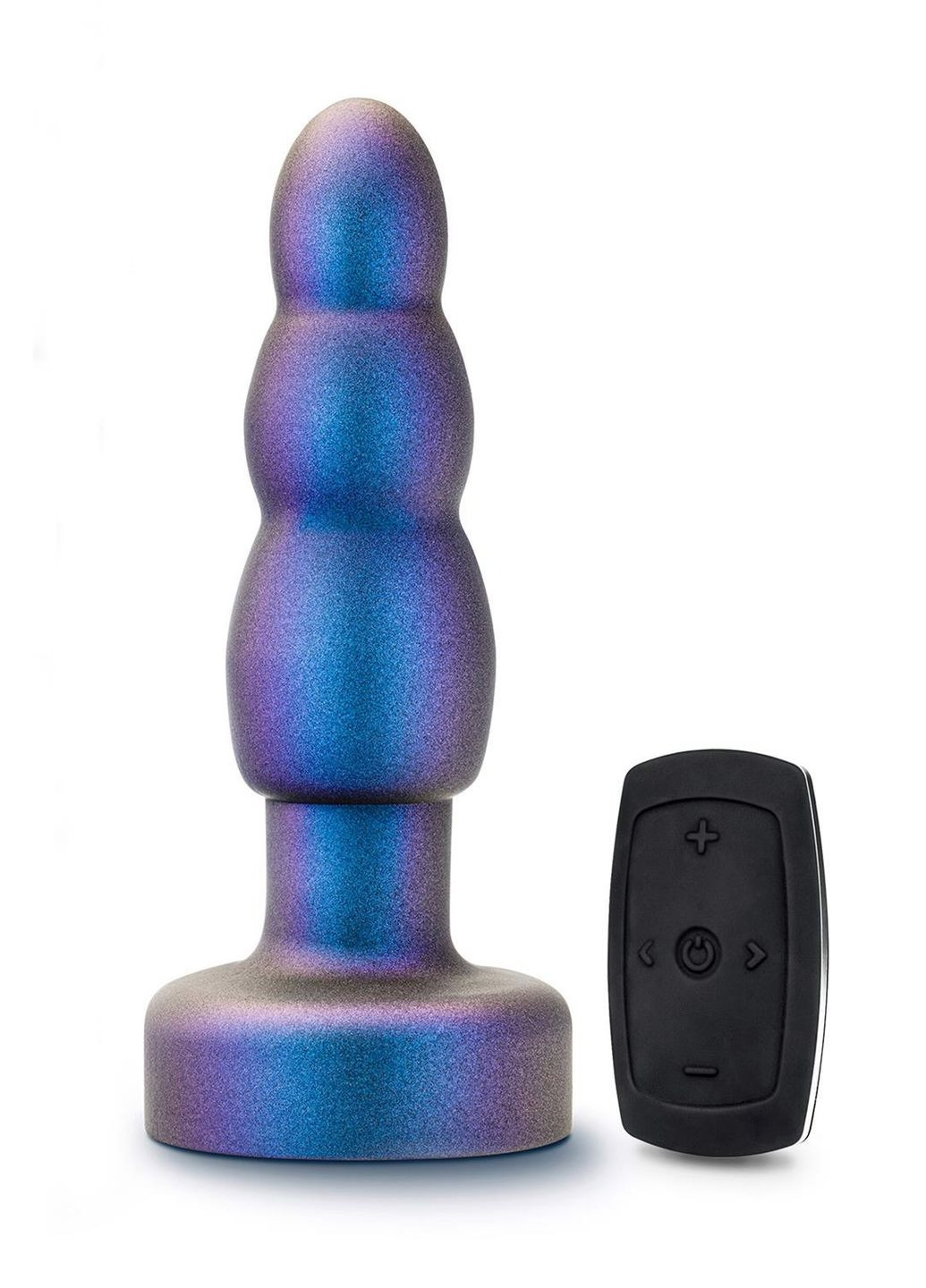 Анальна пробка з вібрацією і кульками, що обертаються Anal Adventures, з пультом, силіконова Blush (297131273)