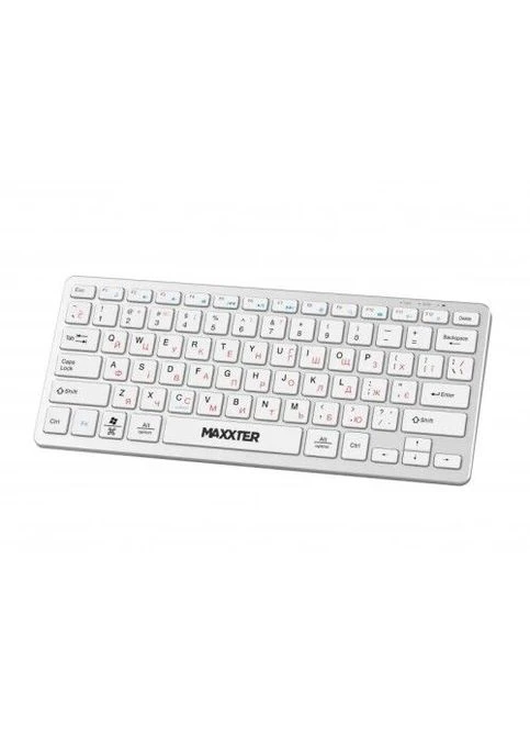 Беспроводная клавиатура KBW-C01S-UA, Silver, USB 2.4GHz, 78 кнопок, аккумулятор 180 mAh KBW-C01S-UA Maxxter (395969212)