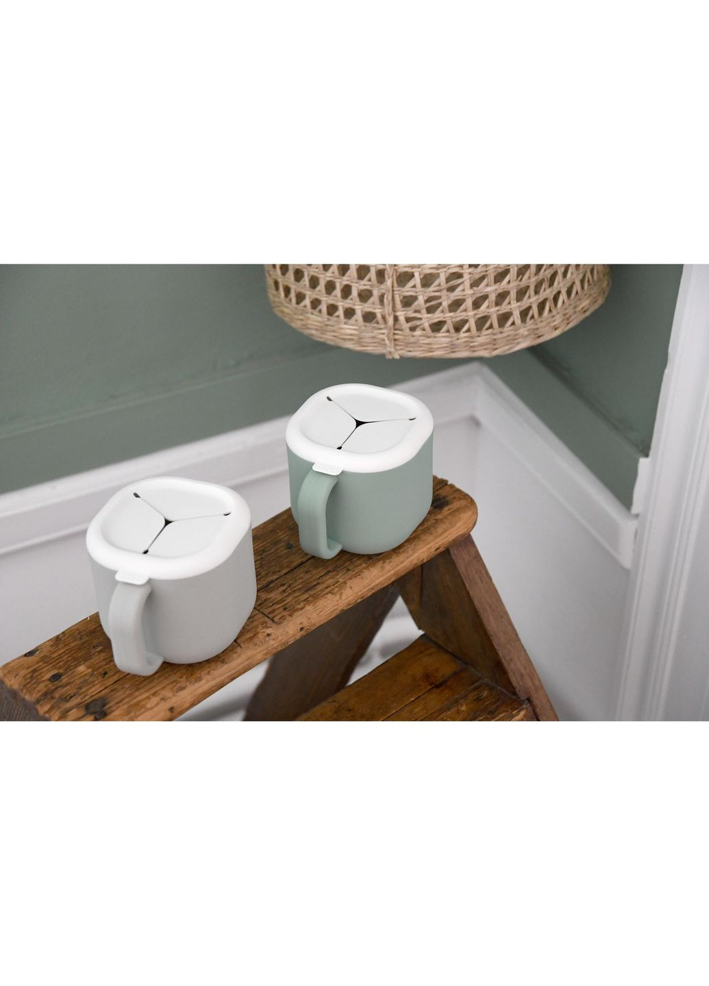 Чашка силиконовая для снеков и напитков Pick'n'Snack, серая, 460 мл () Beaba 913565 (328395588)