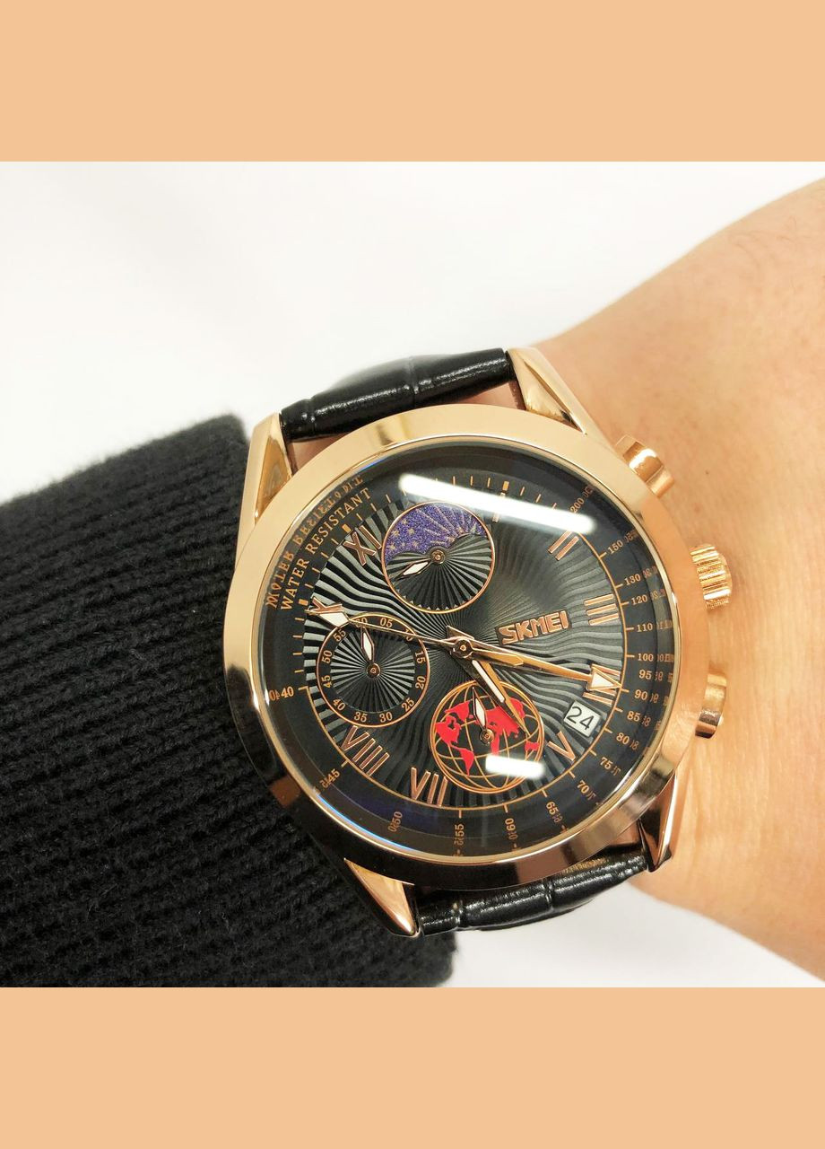 Часы наручные мужские 9236RGBK, оригинальные мужские часы, модные мужские часы круглые Skmei (364664202)