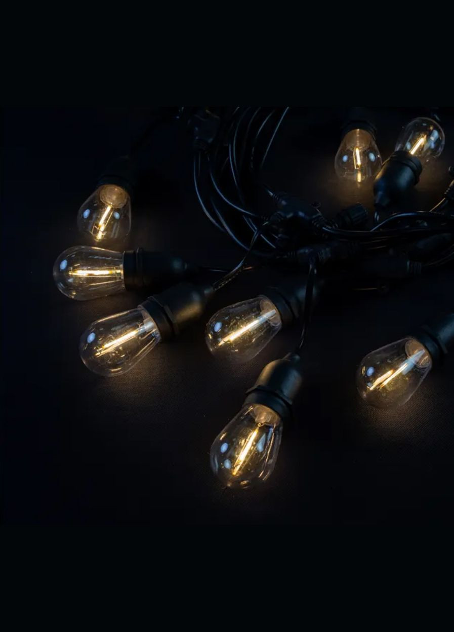 Електрогірлянда Белт-Лайт вулична Нитка Ретро 10 метрів 20 лампочок світлодіодна, садова від мережі 220В (B.15.10.E27.20.S+) Laplandia (314893434)