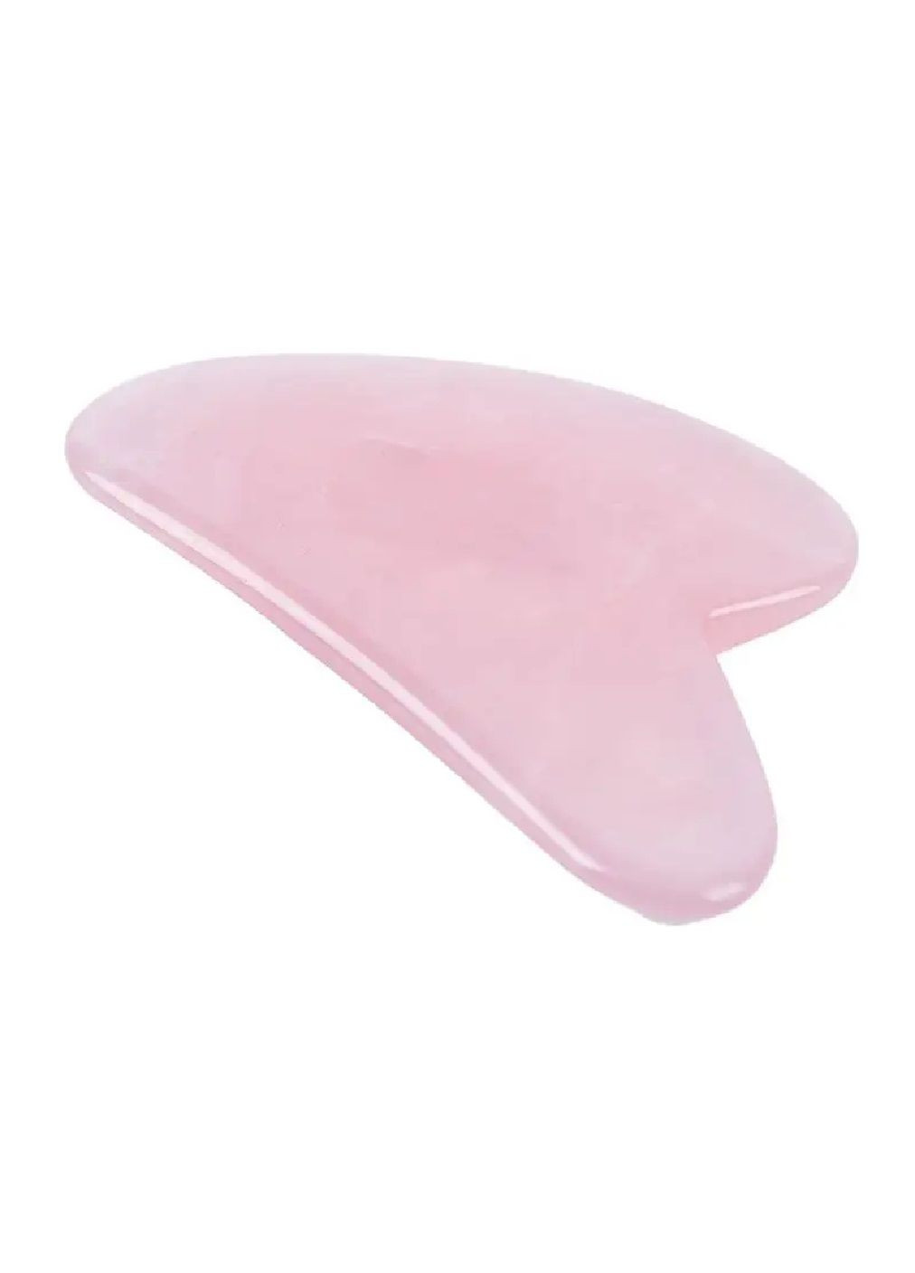 Комплект набір ролер масажер для масажу очищення обличчя зі скребком гуаша натурального рожевого кварцу (476669-Prob) Unbranded (288044369)