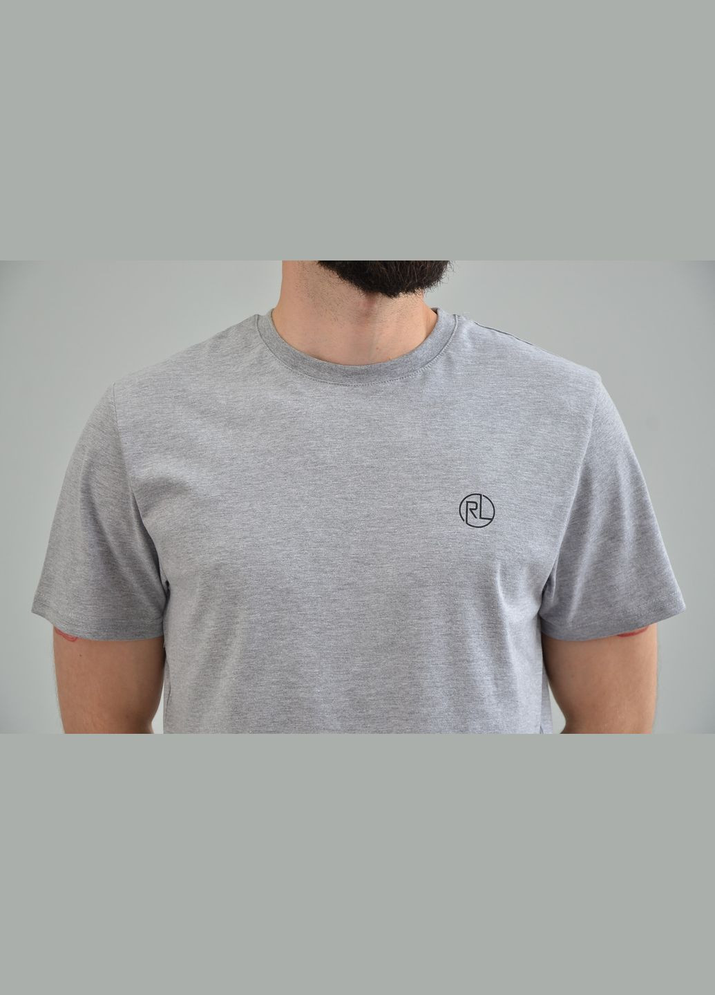 Світло-сіра чоловіча футболка, різні кольори (розміри: 48, 50, 52, ) No Brand
