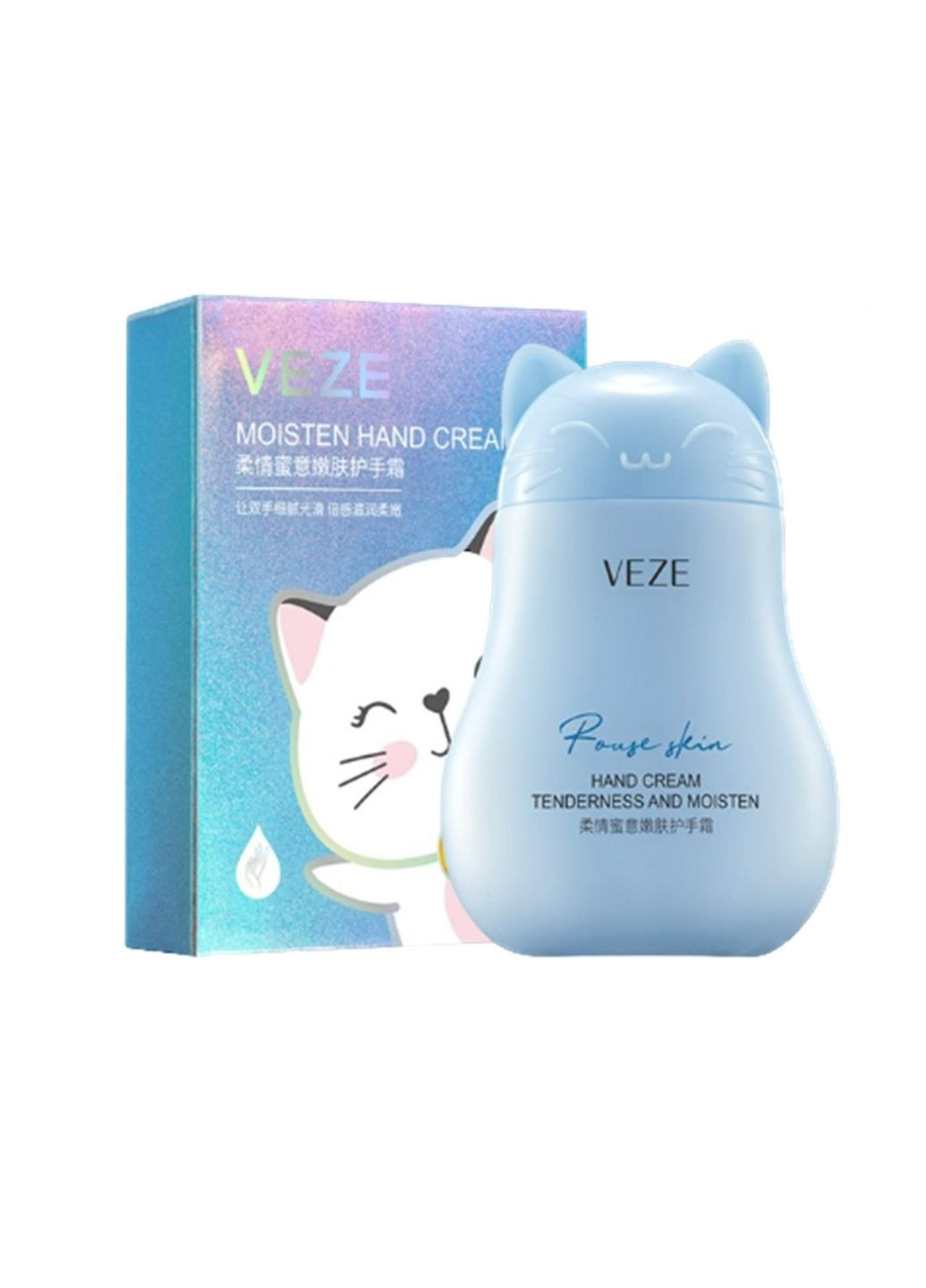 VEZE Крем для рук Tenderness And Moisten Hand Cream Blue увлажняющий, омолаживающий с жасмином и шиповником — Крем, Китай (361865587)