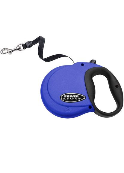 Рулеткаповідець для собак Retractable Leash до 7.3 кг стрічка 3.6 м XS Синій (76484087851) Power Walker (279572525)