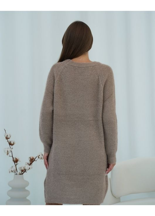 Бежева повсякденний, кежуал в'язана сукня-туніка з пряжі-травки сукня светр Magnet однотонна