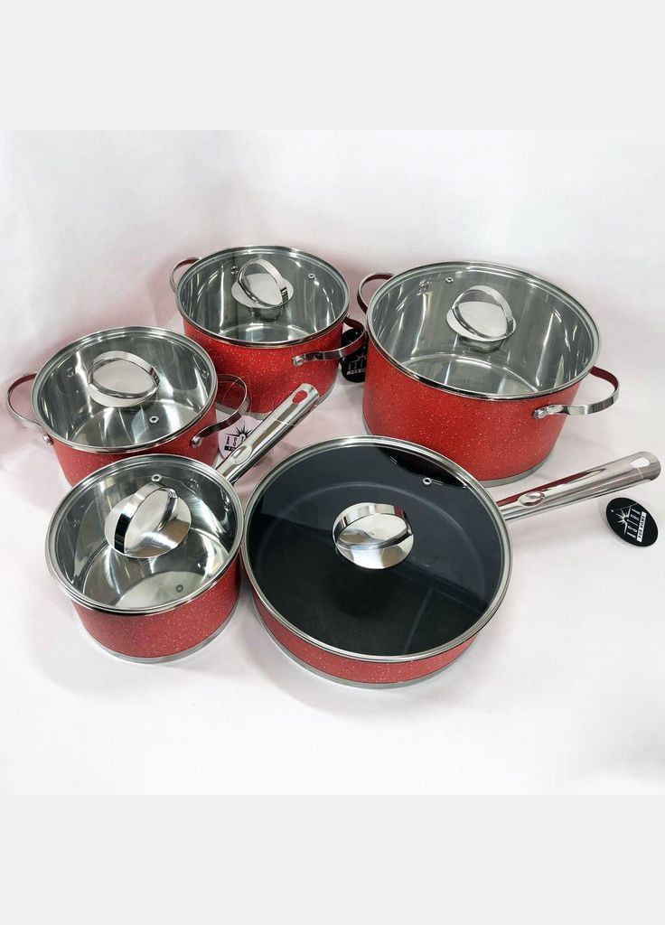 Набір посуду 10 предметів A-2510, набір каструль з антипригарним покриттям, гарні каструлі Astra (364664579)