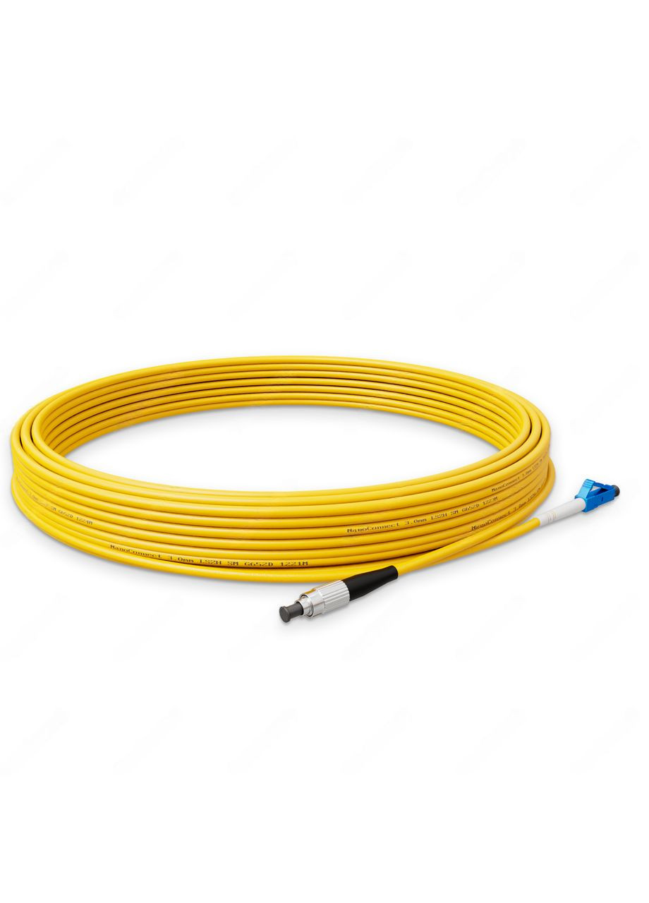 Патч-корд оптичний FC/UPC-LC/UPC Жовтий LSZH, Singlemode G.652.D (SM), Simplex, 3мм - 10 м NanoConnect (299337715)