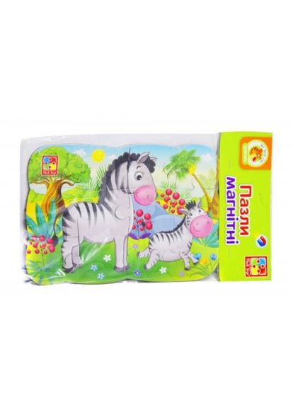 Магнітні пазли "Зебри", 12 деталей (укр) Vladi toys (318015932)
