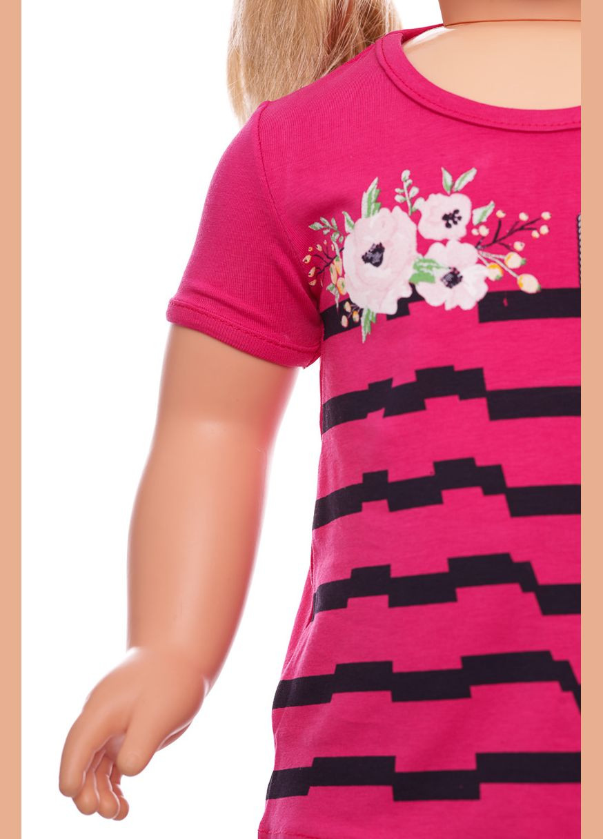 Комбинированный летний костюм летний для девочки трикотажный rabbit розовый 80 см (32470) BABYKROHA