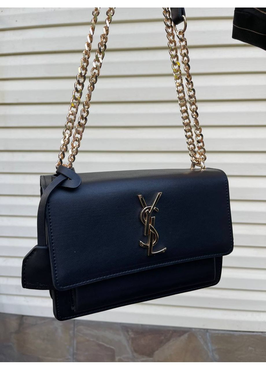 Женская сумка Ив Сен Лоран Yves Saint Laurent Black черная с цепкой ЗЛ на плечо No Brand (355466989)