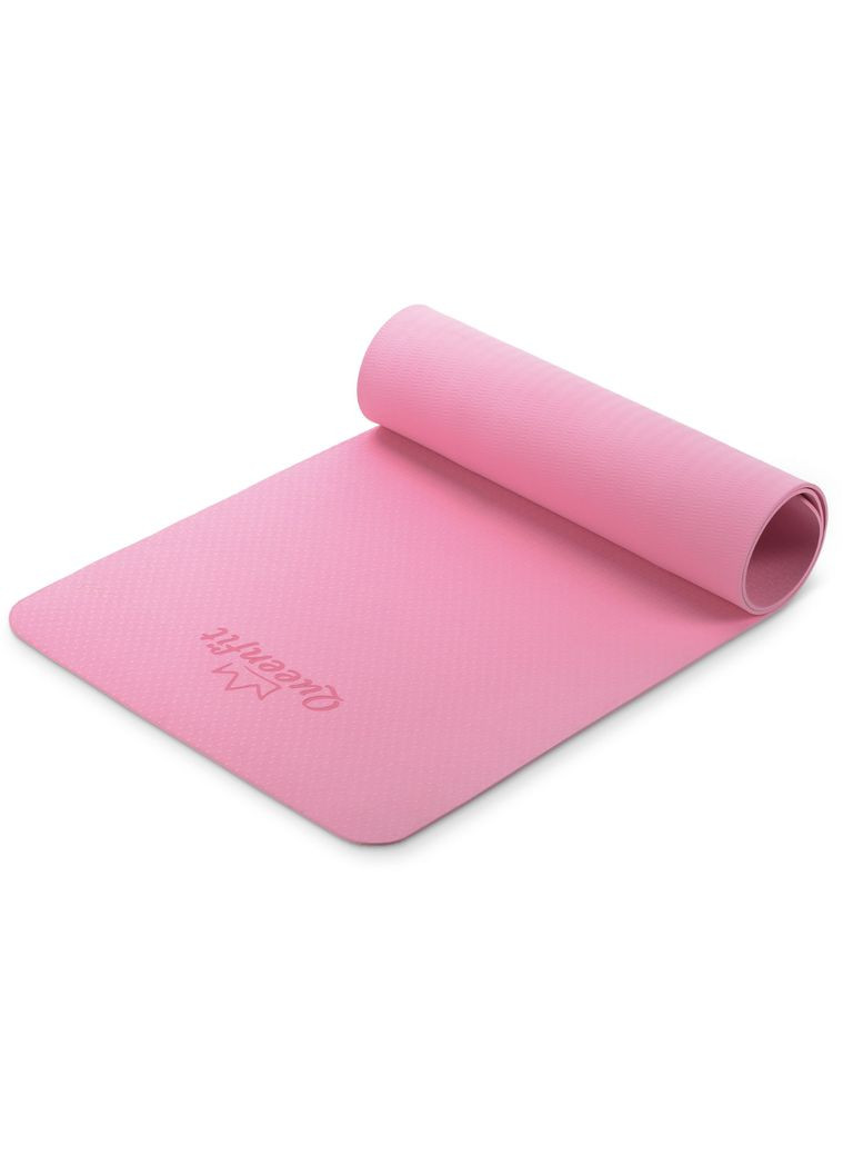 Коврик (мат) для фитнеса и йоги Premium TPE 0,5см розовый Queenfit (303126882)