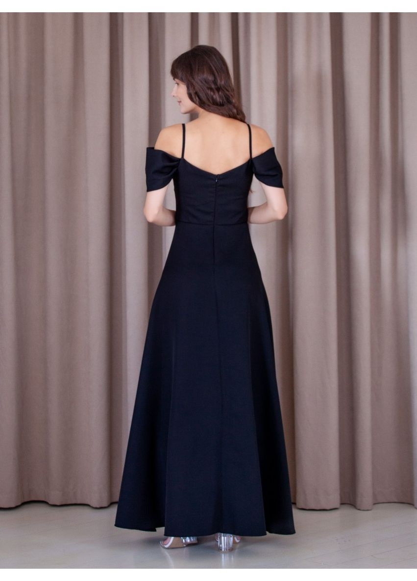 Чорна вечірня плаття а-силует First Woman однотонна