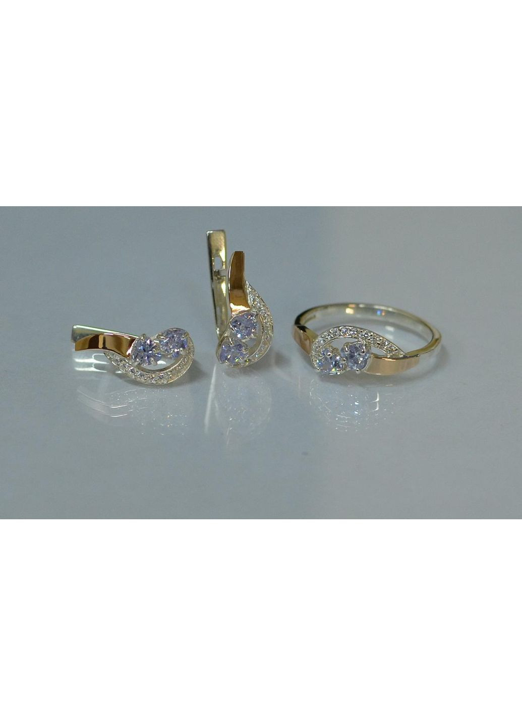 Набор украшений из серебра с золотом. Silver Style (367268306)