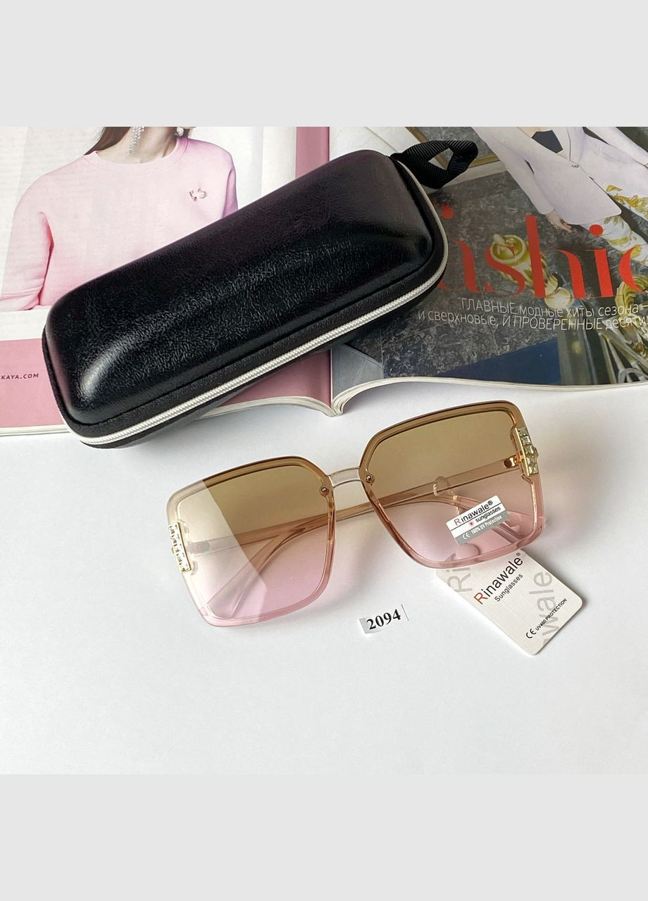 Квадратные очки розовые No Brand (302316638)