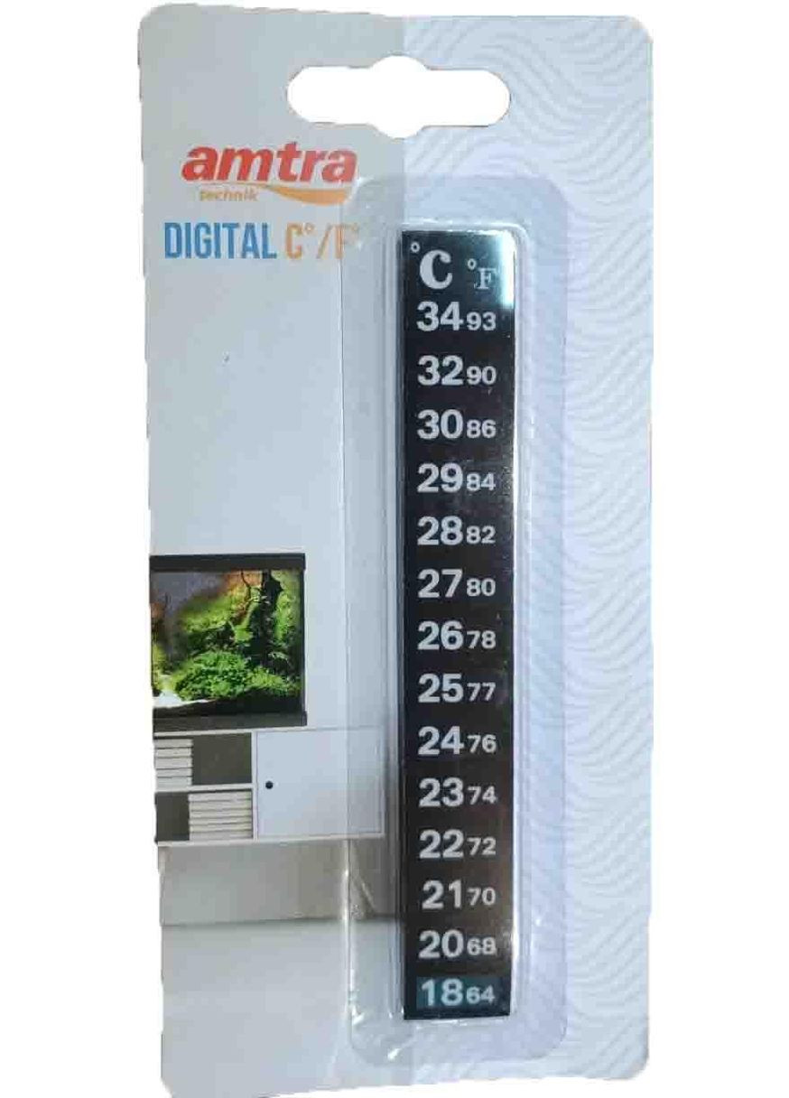 Термометр для акваріума AMTRA technic DIGITAL, градусник наліпка цифровий самоклеючий AC500008, 13 см Croci (291885403)