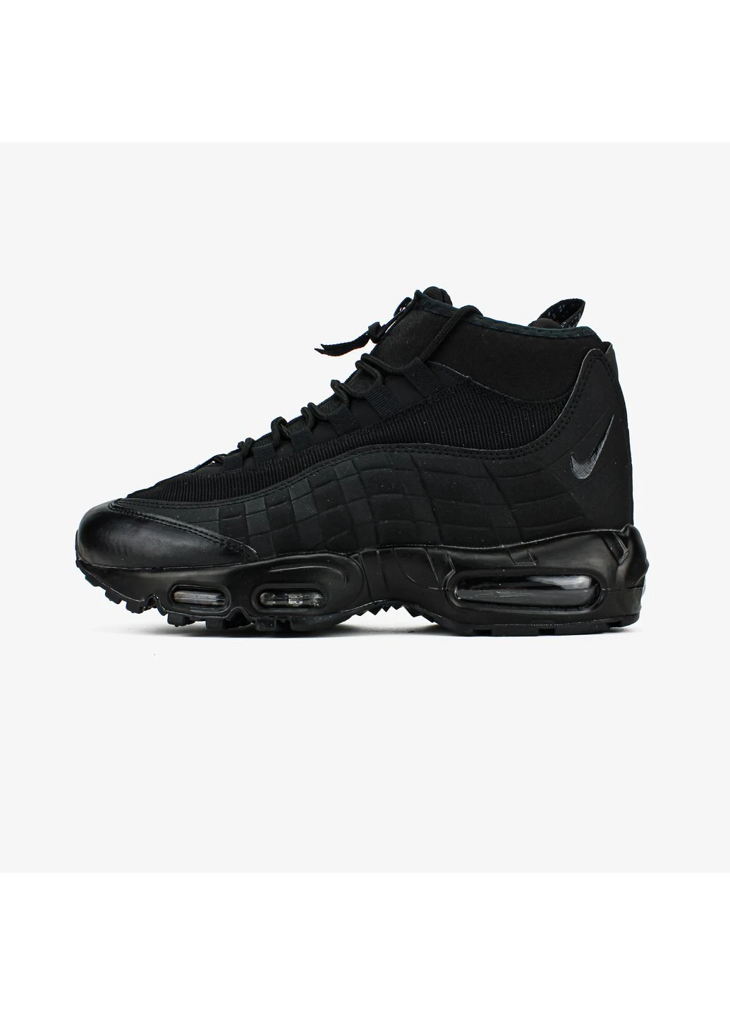 Кроссовки зимние женские и мужские Nike 95 Sneakerboot winter black | Найк 95 Снікербут чёрные демисезоны (369722693)