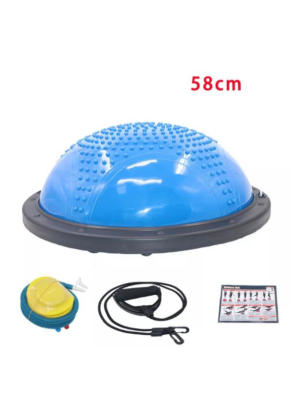 Балансировочная полусфера BOSU для фитнеса и гимнастики D 59см надувная с насосом 60x61 см. HBC (372890176)