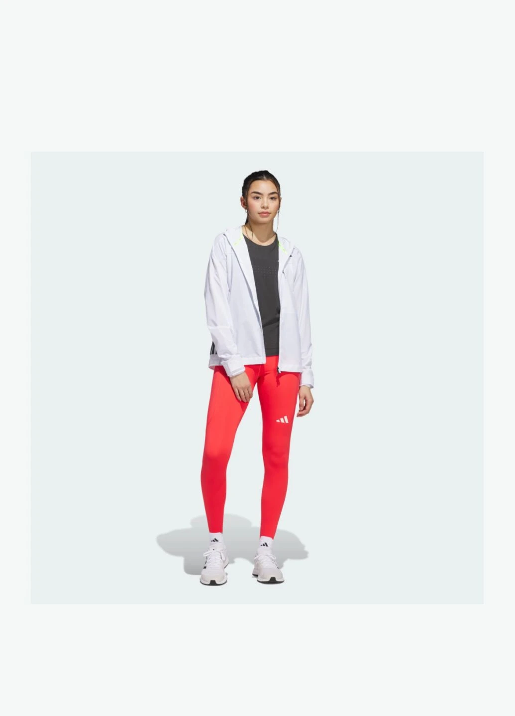 Белая куртка для бега adizero performance jc6645 adidas
