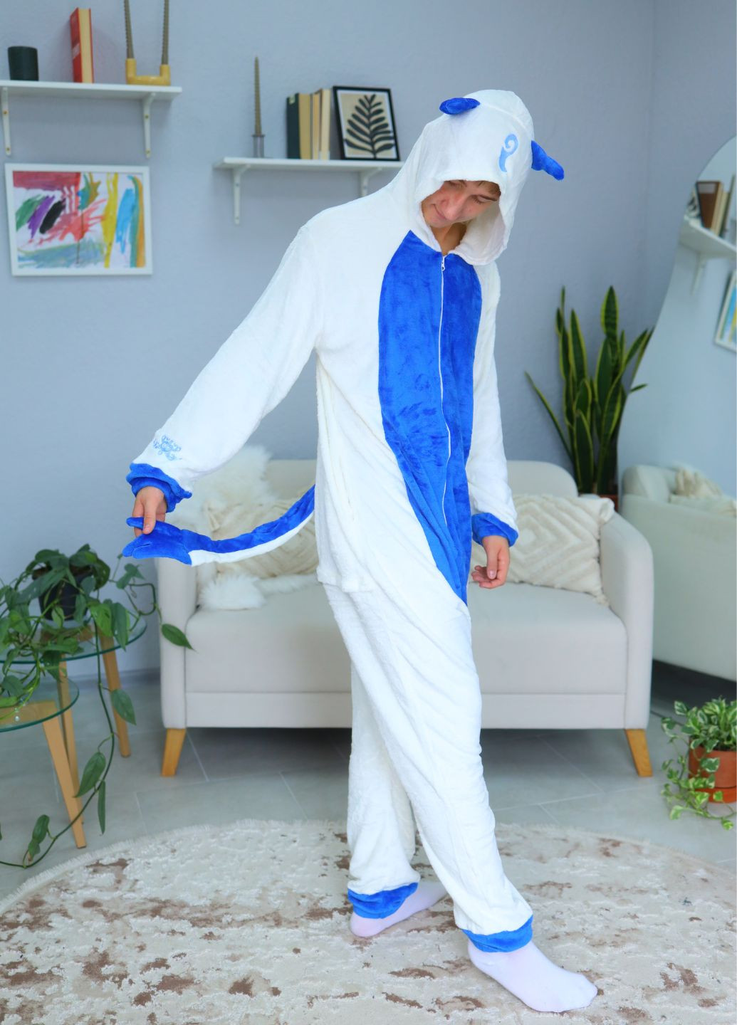 Кигуруми мужское дракон Ао Бин с хвостом и шипами на молнии (1116/1) My Kigu (360606119)