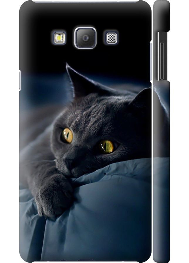 3D пластиковий матовий чохол 'Димчастий кіт' для Endorphone Samsung Galaxy A7 A700H (308861601)