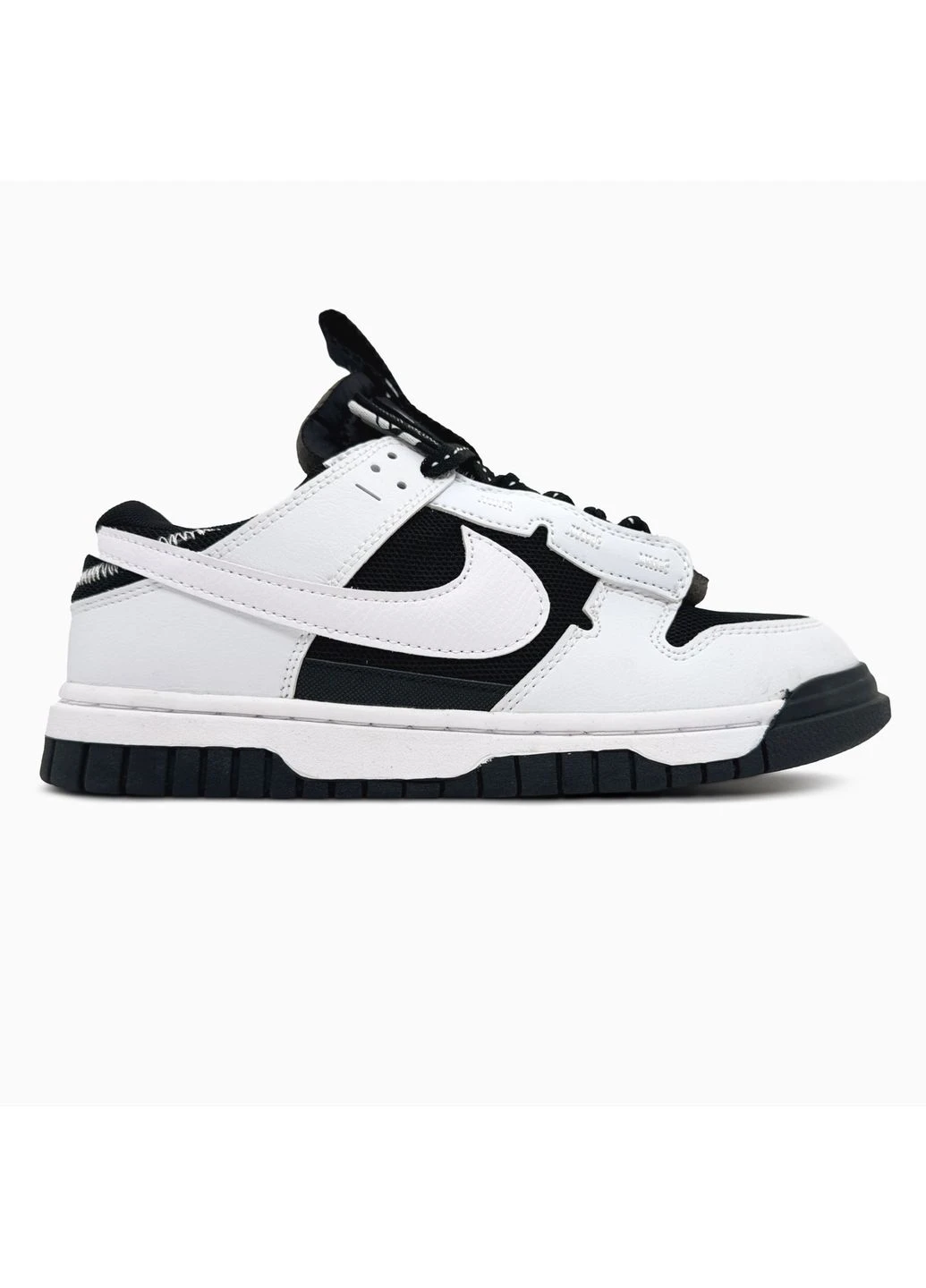 Белые летние кроссовки nike air dunk jumbo remastered black/white найк данк No Brand