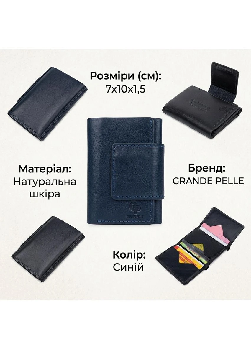 Мужское кожаное портмоне 11511 Grande Pelle (391770496)