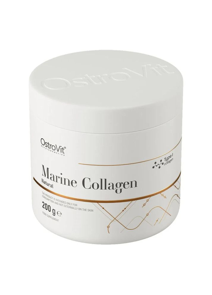Морський колаген Marine Collagen 200 г Без смакових добавок Ostrovit (361114090)