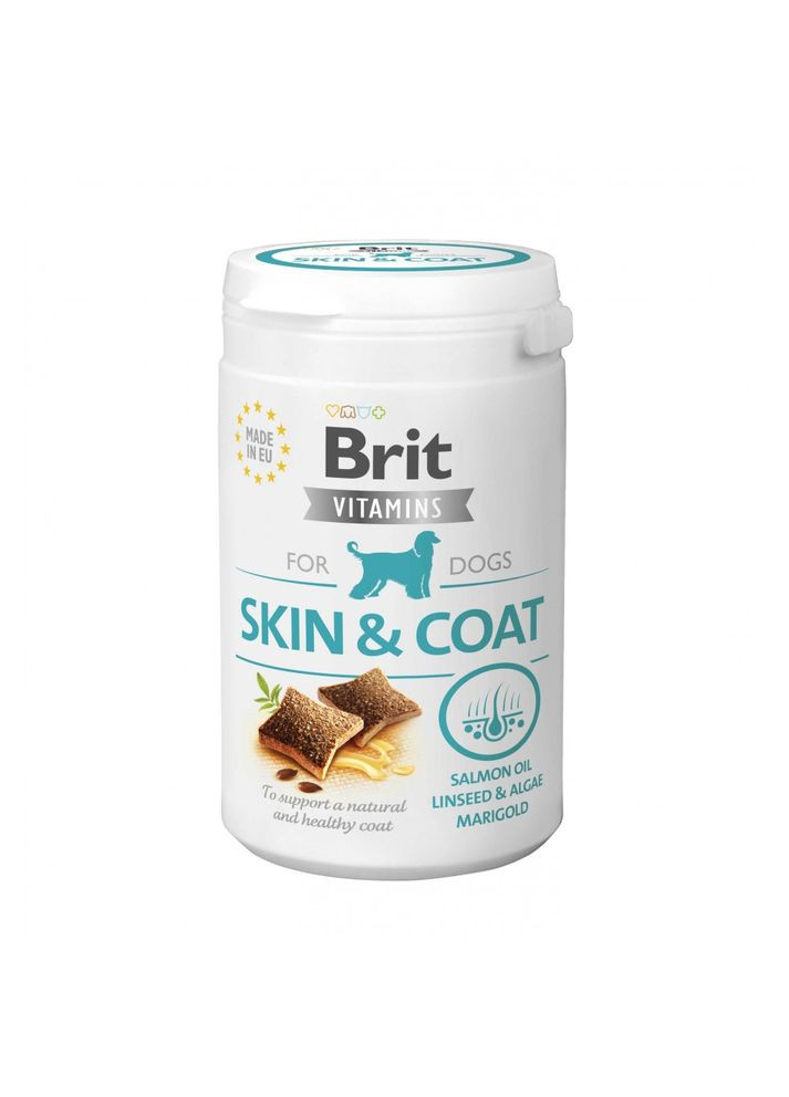 Вітаміни для собак Vitamins Skin and Coat 150 г, для шкіри та вовни Brit (292259711)