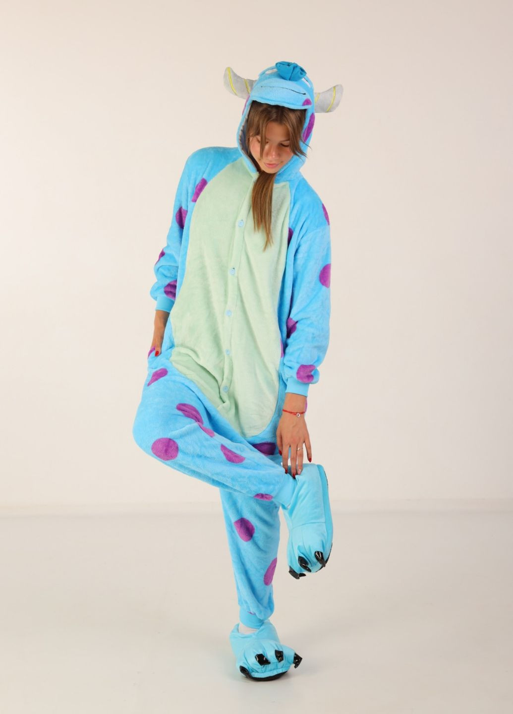 Кигуруми Салливан с капюшоном и хвостом на пуговицах женское (1049) My Kigu (355888617)