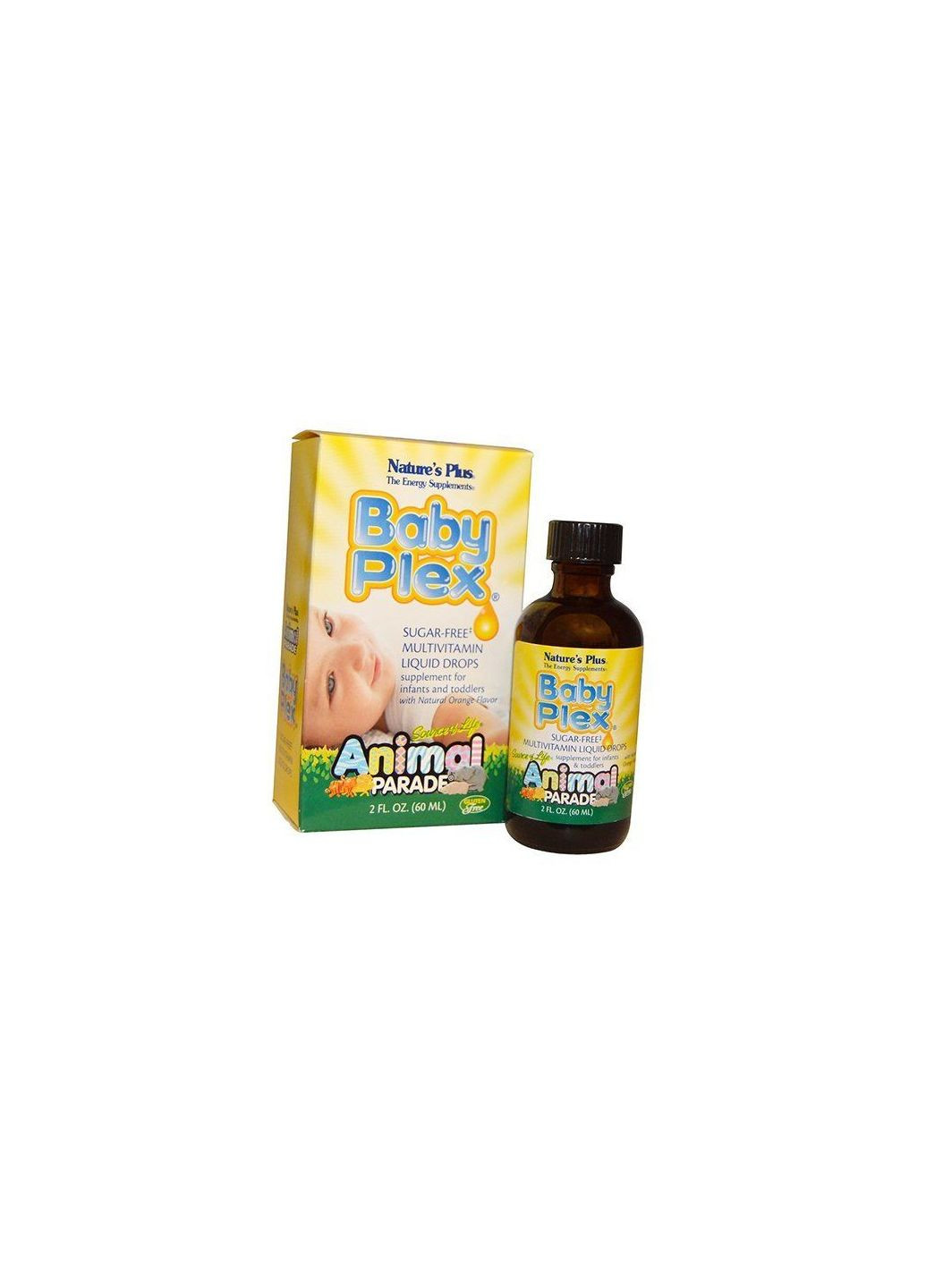 Вітаміни для дітей, Animal Parade Baby Plex, 60мл Апельсин 36375038, (36375038) Nature's Plus (293254812)