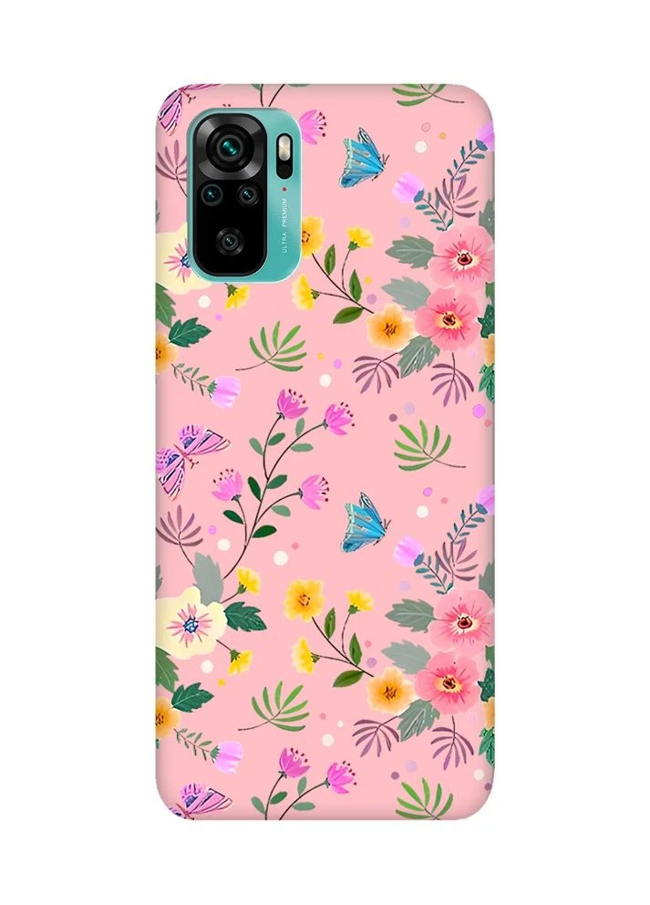 Матовий рожевий чохол на Xiaomi Redmi Note 10 / Note 10s:: Квітковий фон (принт 369) Creative (360709905)