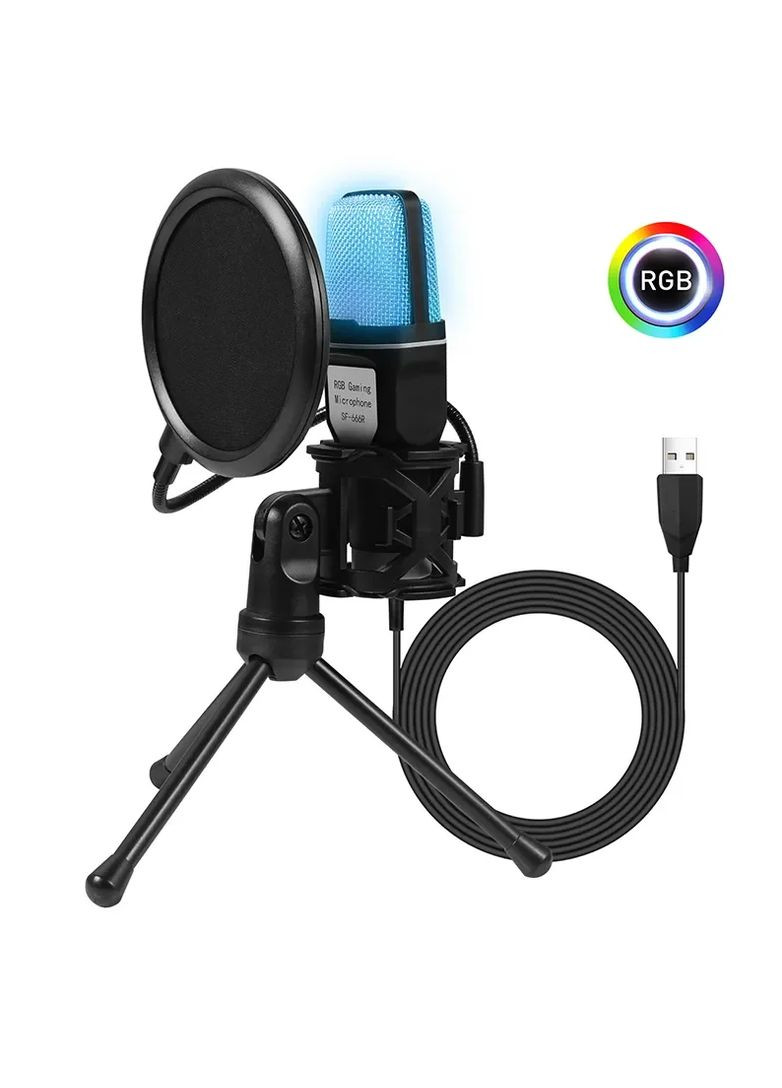 УЦІНКА! Мікрофон зі штативом SF666R з підсвічуванням Yanmai (347642552)