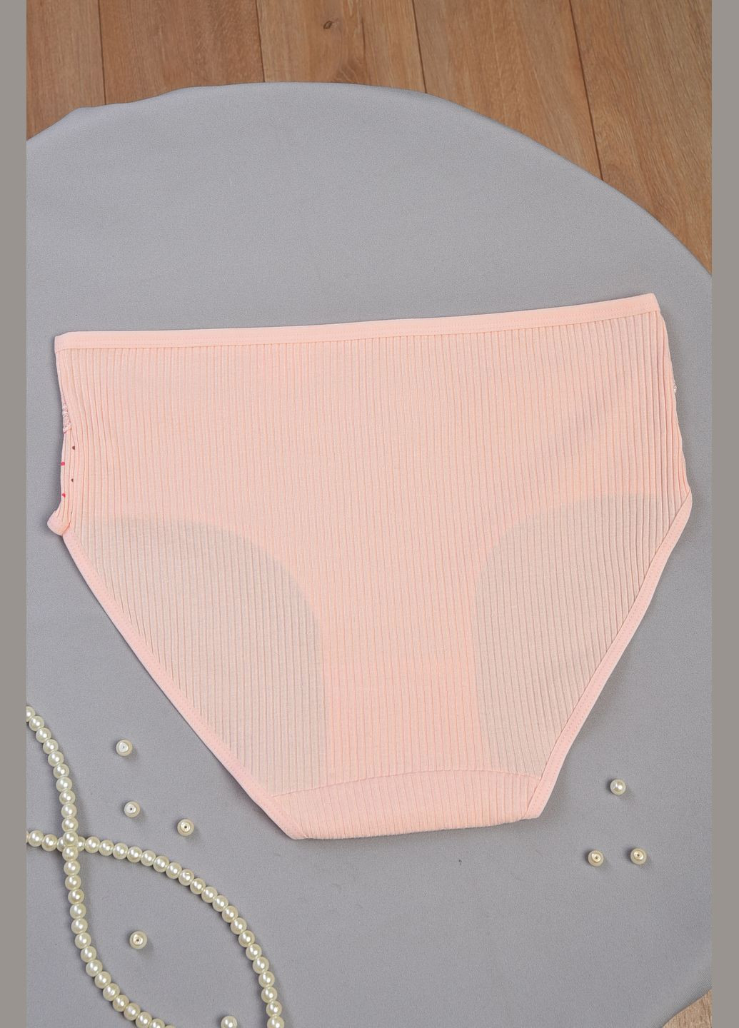 Трусы женские полубатальные персикового цвета Let's Shop (301505948)