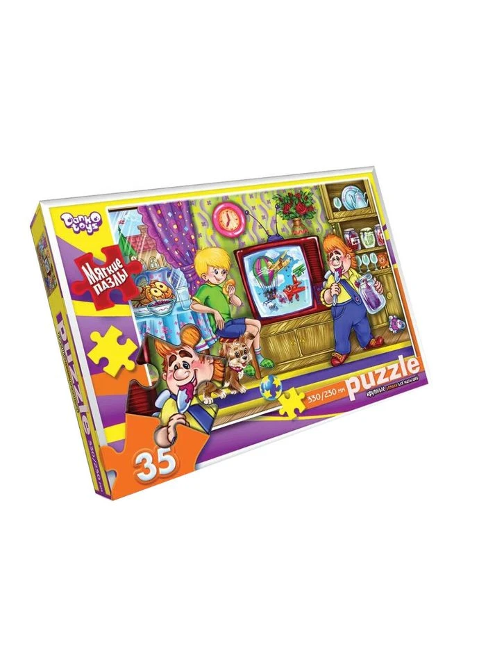 Мягкие пазлы "Карлсон" S35-10-02, 35 элементов S35-10-02 Danko Toys (392267652)
