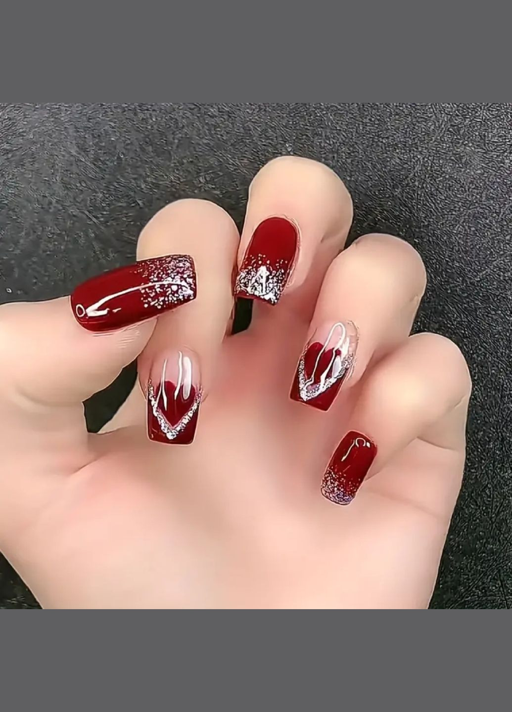 Набори накладных ногтей в комплекте с двухсторонним скотчем - Red Snow Nails (304996715)