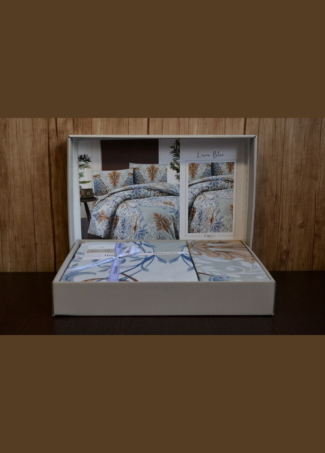 Постельное белье Homesko Ranforce 200 х 220 см Lara Blue First Choice (318381500)