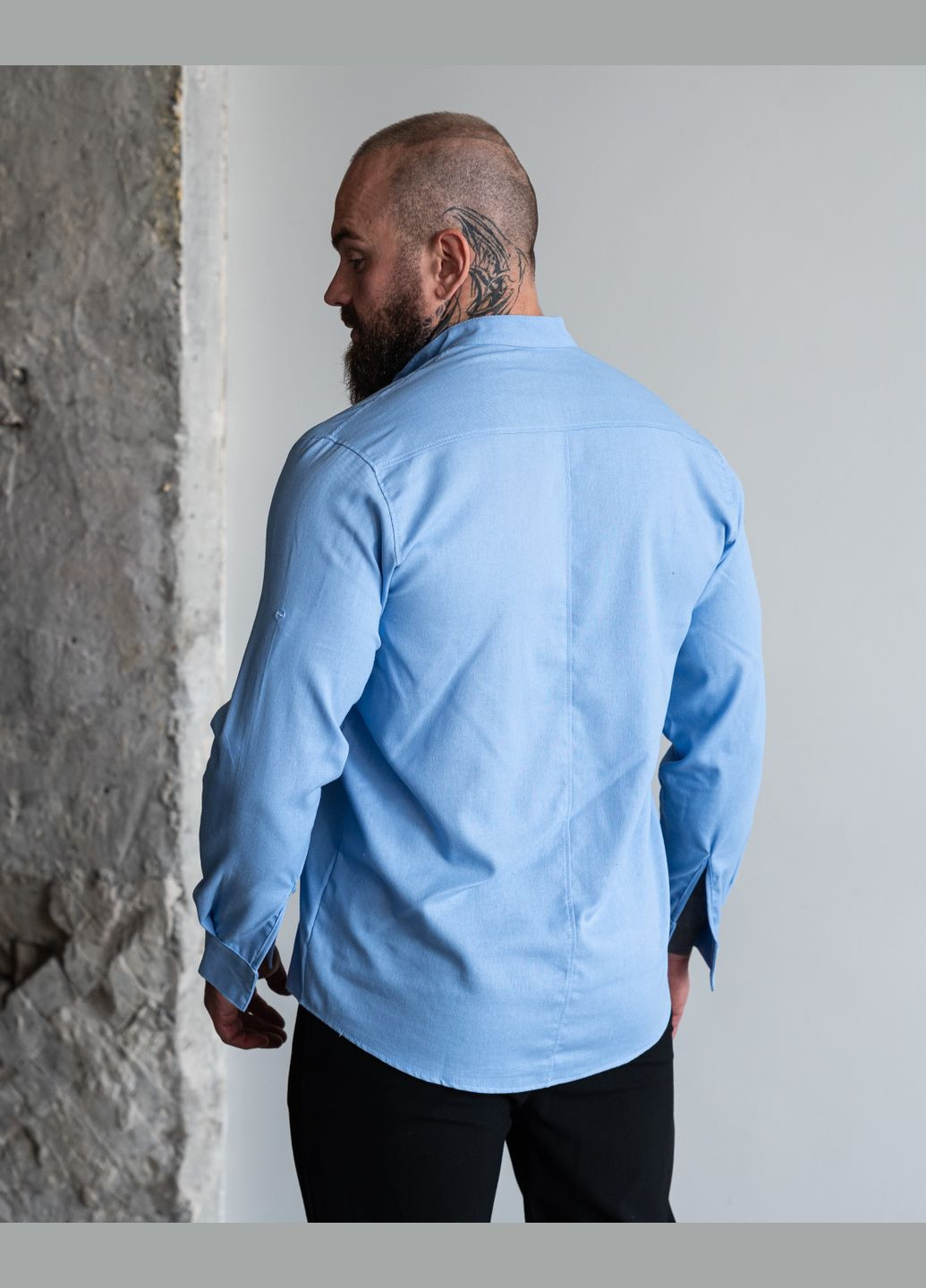 Голубой праздничный, повседневный, вечерний, кэжуал, классическая рубашка No Brand