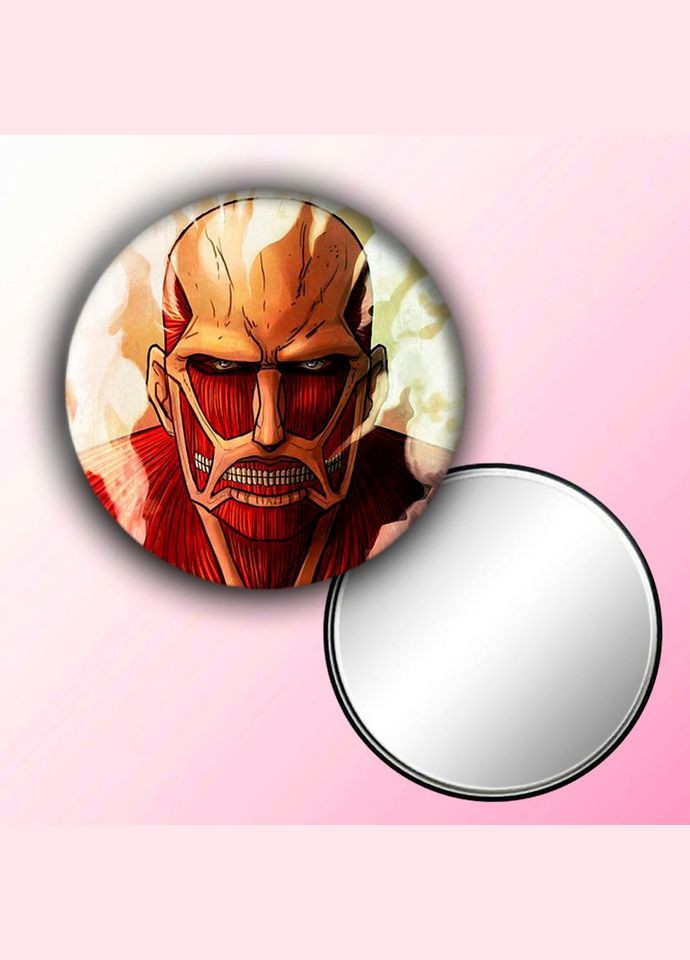 Зеркальце косметическое карманное Аниме Атака Титанов #0008 с рисунком круглый 56 мм No Brand (309159020)