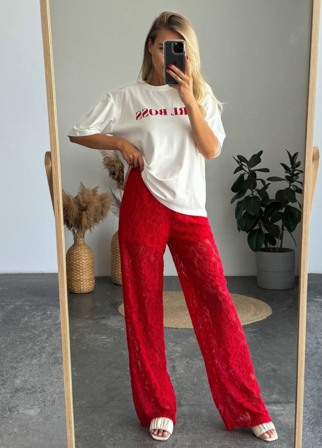 Вишукані легкі ажурні прямі штани високої посадки з підкладкою у вигляді шортиків Allthings (325428596)