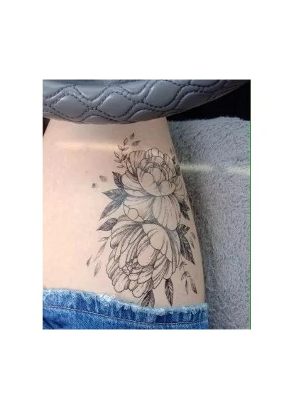 Тимчасове тату Орнамент, Fine Line, контурні (TH385) Tattoo (366890953)